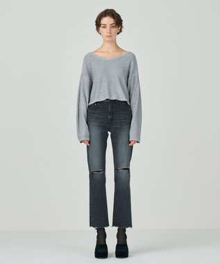 GRACE CONTINENTAL スリムブラックデニムパンツ ブラック