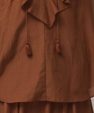 GRACE CONTINENTAL コットンシルクカフタントップ ブラウン