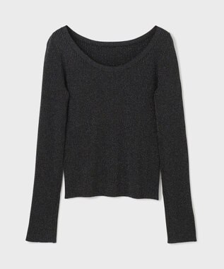 GRACE CONTINENTAL ハイゲージラメニットトップ ブラック