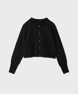 GRACE CONTINENTAL ラメショートニットカーディガン ブラック
