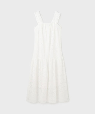 GRACE CONTINENTAL カットワーク刺繍ワンピース ホワイト