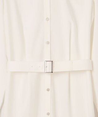 GRACE CONTINENTAL 刺繍ヘムシャツワンピース ホワイト