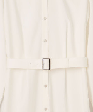 GRACE CONTINENTAL 刺繍ヘムシャツワンピース ホワイト