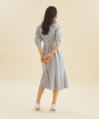 【試着のみ】リネンタッチラップワンピース　グレースこをンチネンタル38 セール】 リネンタッチラップワンピース （ミニ丈・ひざ丈