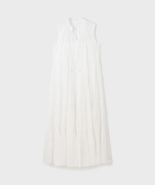 GRACE CONTINENTAL ティアードマキシカフタンワンピース ホワイト