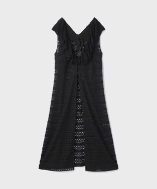 GRACE CONTINENTAL レースロングカーディガン ブラック