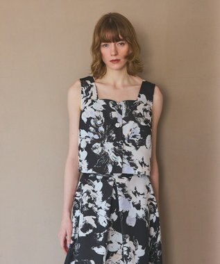 GRACE CONTINENTAL ボタニカルセパレートドレス ブラック