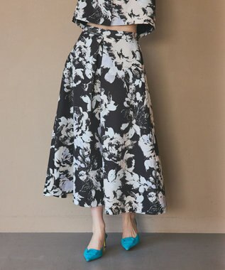 GRACE CONTINENTAL ボタニカルセパレートドレス ブラック