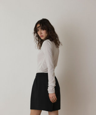 GRACE CONTINENTAL リネンライクショートパンツ ブラック