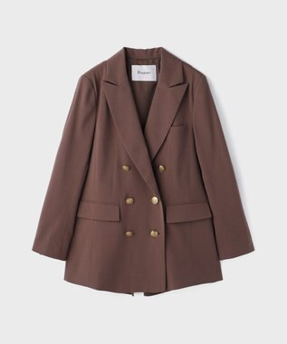 GRACE CONTINENTAL バックベンツダブルジャケット ブラウン