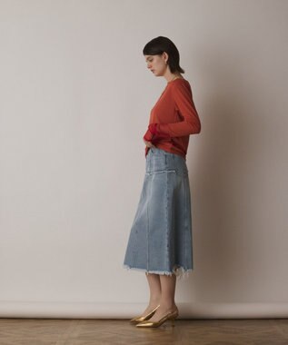 GRACE CONTINENTAL シアーアセテートカットトップ オレンジ