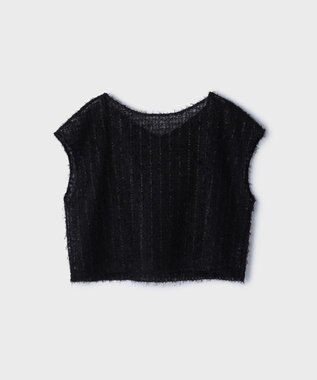 GRACE CONTINENTAL バックフレアチュールトップ ブラック