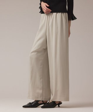 GRACE CONTINENTAL サテンワイドパンツ ライトグリーン