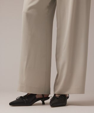 GRACE CONTINENTAL サテンワイドパンツ ライトグリーン