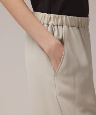 GRACE CONTINENTAL サテンワイドパンツ ライトグリーン