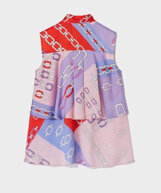 GRACE CONTINENTAL チェーンレイヤードノースリーブ レッド