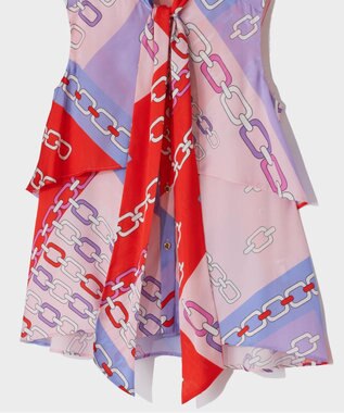 GRACE CONTINENTAL チェーンレイヤードノースリーブ レッド