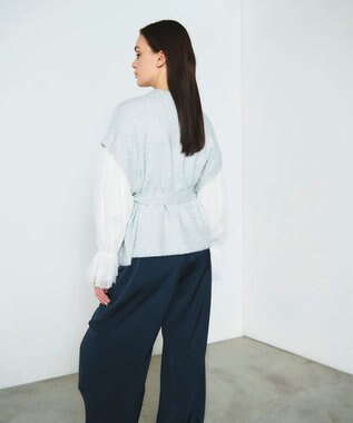 GRACE CONTINENTAL フェザーニットコンビトップ ホワイト