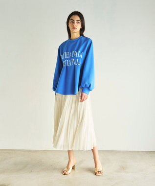 GRACE CONTINENTAL タックカットトップ ブルー