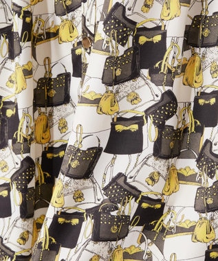 GRACE CONTINENTAL バッグモチーフプリーツスカート イエロー