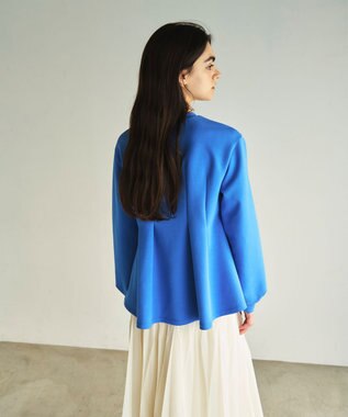 GRACE CONTINENTAL タックカットトップ ブルー