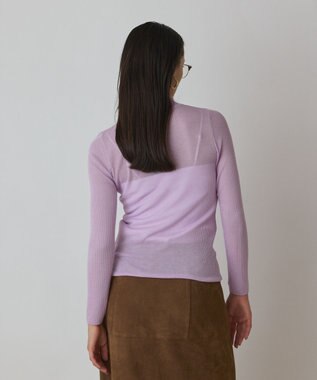 GRACE CONTINENTAL シアーリブニットトップ ピンク