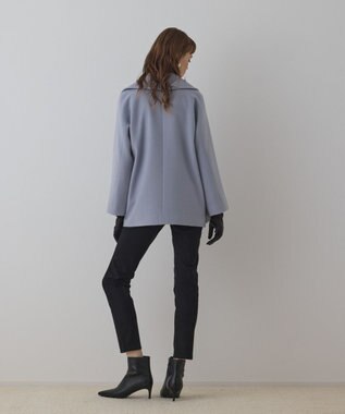 GRACE CONTINENTAL ファーポケットピーコート サックス