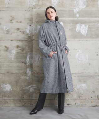 GRACE CONTINENTAL オーバーサイズ千鳥コート ブラック