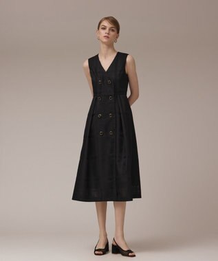 GRACE CONTINENTAL シャドーチェックワンピース ブラック