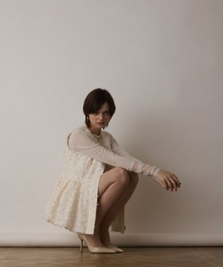 GRACE CONTINENTAL カットジャガードジレ キナリ