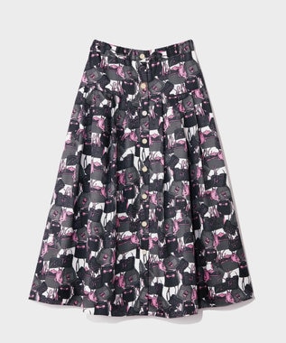 GRACE CONTINENTAL バッグモチーフプリーツスカート ピンク