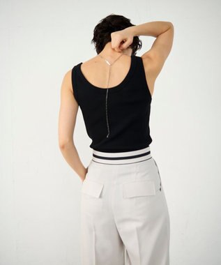 GRACE CONTINENTAL テレコノースリーブ ブラック