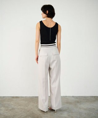 GRACE CONTINENTAL テレコノースリーブ ブラック