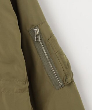 GRACE CONTINENTAL ボリュームハーフコート カーキ