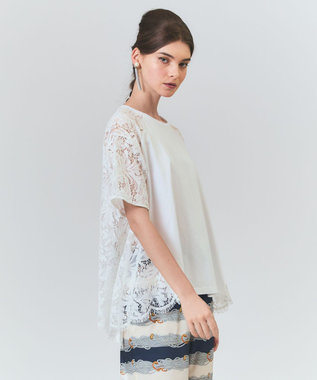 GRACE CONTINENTAL バックレース天竺トップ ホワイト