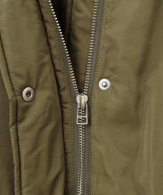 GRACE CONTINENTAL ボリュームハーフコート カーキ