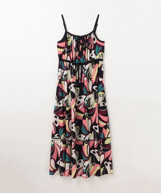 GRACE CONTINENTAL キカバードプリントワンピース ピンク