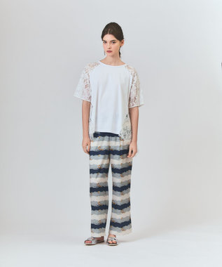 GRACE CONTINENTAL バックレース天竺トップ ホワイト