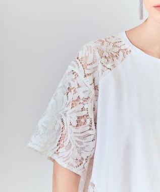 GRACE CONTINENTAL バックレース天竺トップ ホワイト