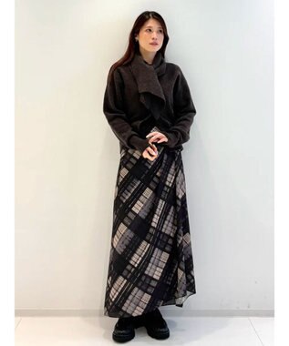 GRACE CONTINENTAL ネップニットカーディガン ブラウン