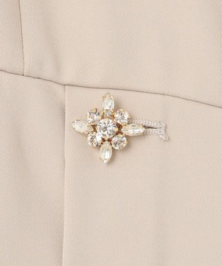 GRACE CONTINENTAL ビジュー釦サロペット ベージュ