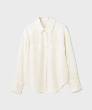 GRACE CONTINENTAL シアー2wayウエスタンシャツ キナリ