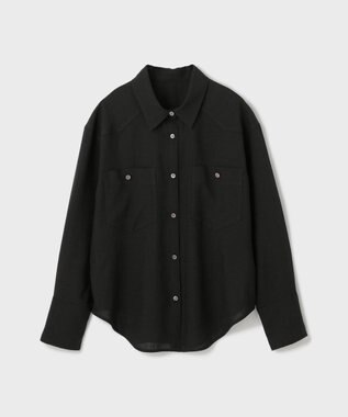 GRACE CONTINENTAL シアー2wayウエスタンシャツ ブラック