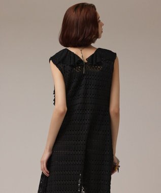 GRACE CONTINENTAL レースロングカーディガン ブラック