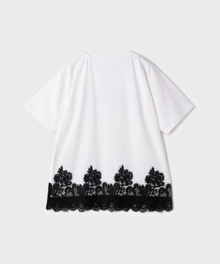 GRACE CONTINENTAL レースヘムロゴTシャツ ホワイト