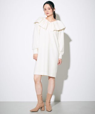 フリルカラージャージワンピース Grace Continental Grace Continental グレースコンチネンタル 通販 フリルカラージャージワンピース Grace Continental Grace Continental グレースコンチネンタル 通販