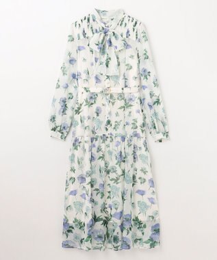 GRACE CONTINENTAL グラデフラワープリントワンピース キナリ