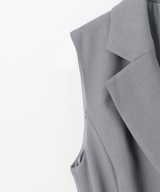 GRACE CONTINENTAL テーラーチュールワンピース グレー