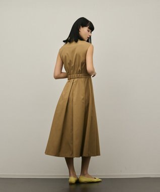 GRACE CONTINENTAL カシュクールタックフレアワンピース ベージュ