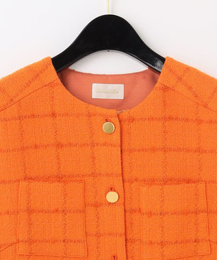 GRACE CONTINENTAL ツイードミニワンピース オレンジ